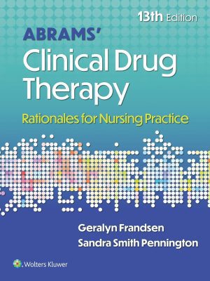 Abrams Clinical Drug Therapy 13th Edition Test Bank cover